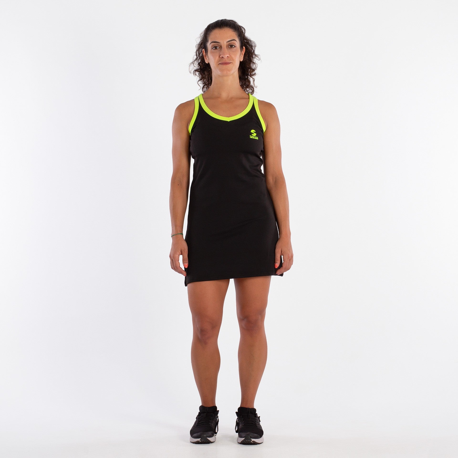 Kleid Softee Atenea Negro/Amarillo Fluor
