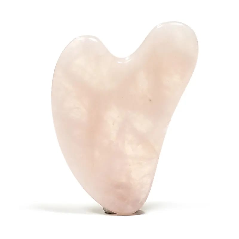 Rozenkwarts Gua Sha Massagesteen - set van 2 stuks - 45 G; 8 Cm