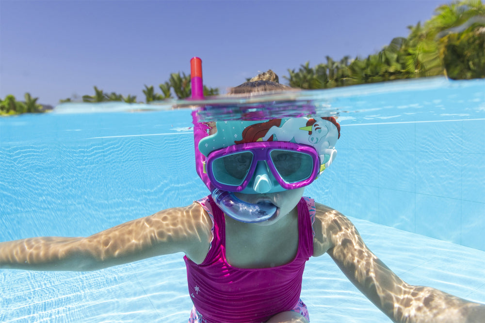 Pink Bestway Diving Mask With Pet Tube 24059