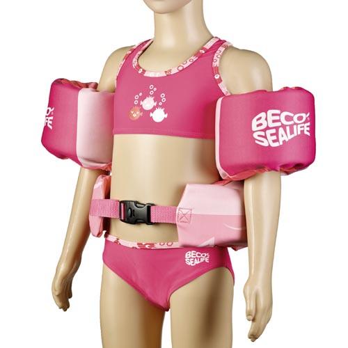 Beco -sealife® Swimming Set | Armbands And Swim Belt | Pink | 15-30 Kg
