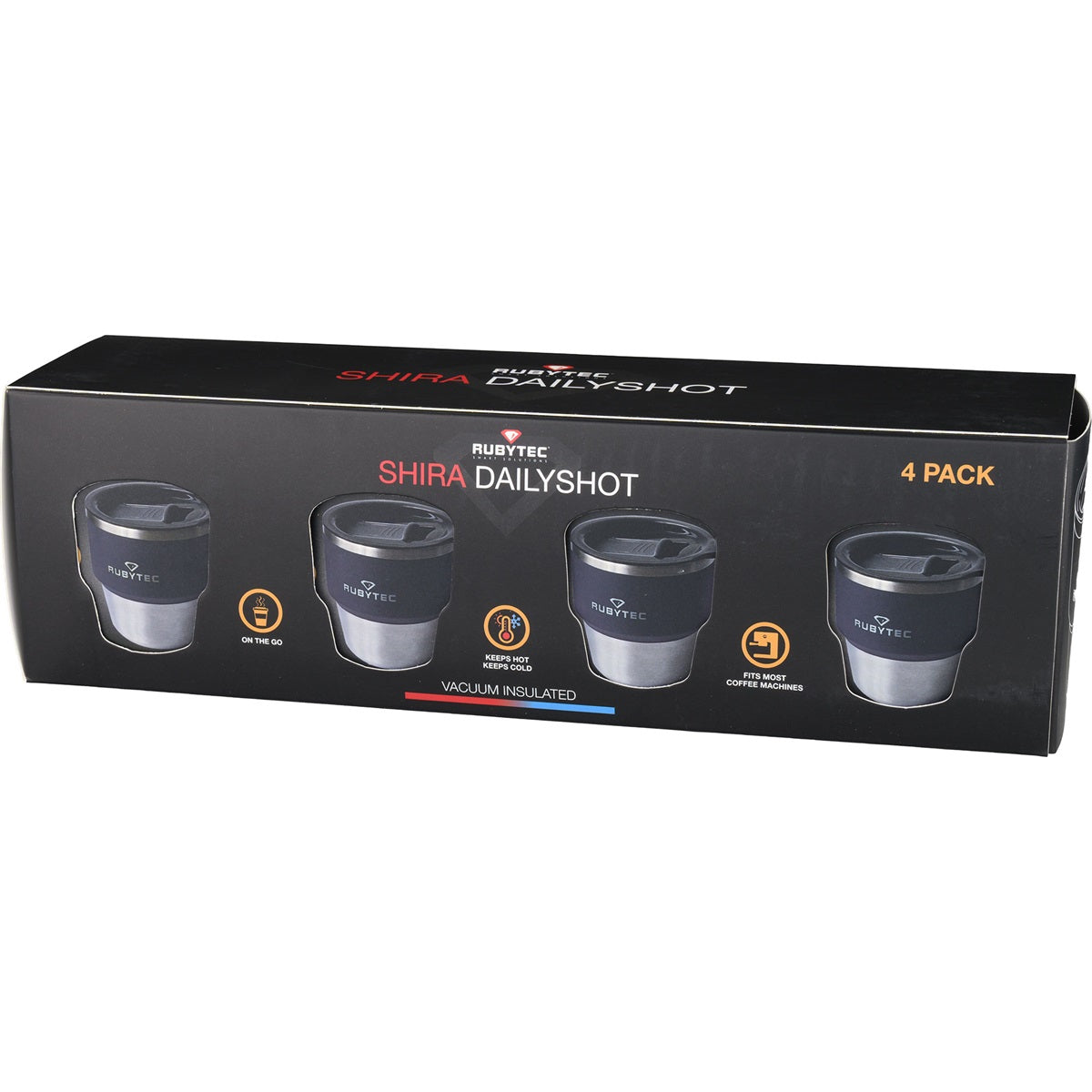 Rubytec Shira Dailyshot 0.175l Black (4-pack)