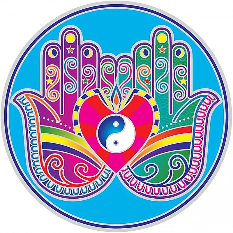 Sunseal Decal Healing Hands Mandala - 14 Cm Set 2 Buc