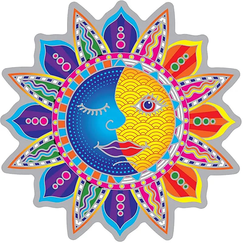 Calcomanía Suncatcher Sun Moon - 12 cm, juego de 2 piezas