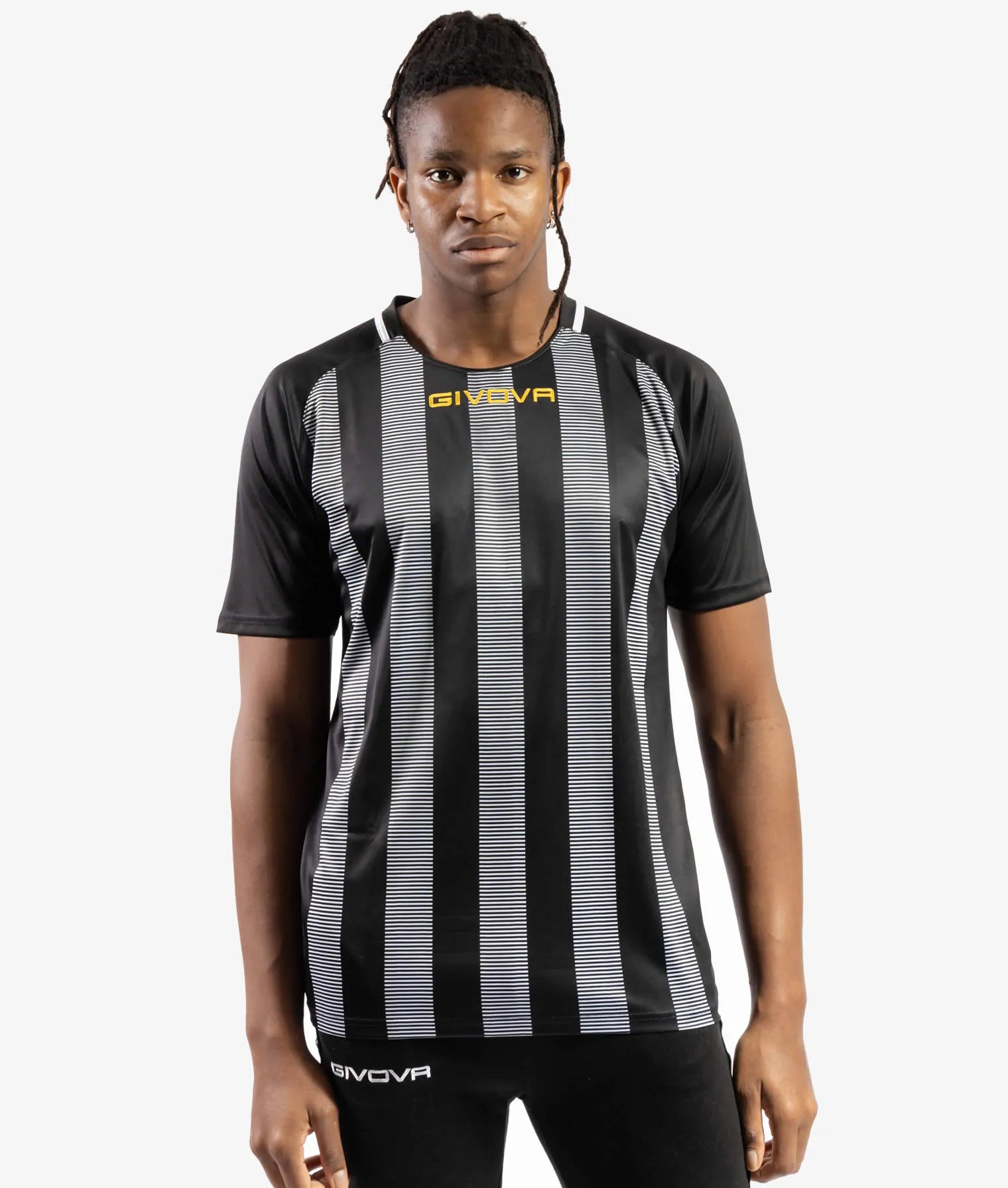 T-shirt de sport Givova Rugby Noir-blanc Noir