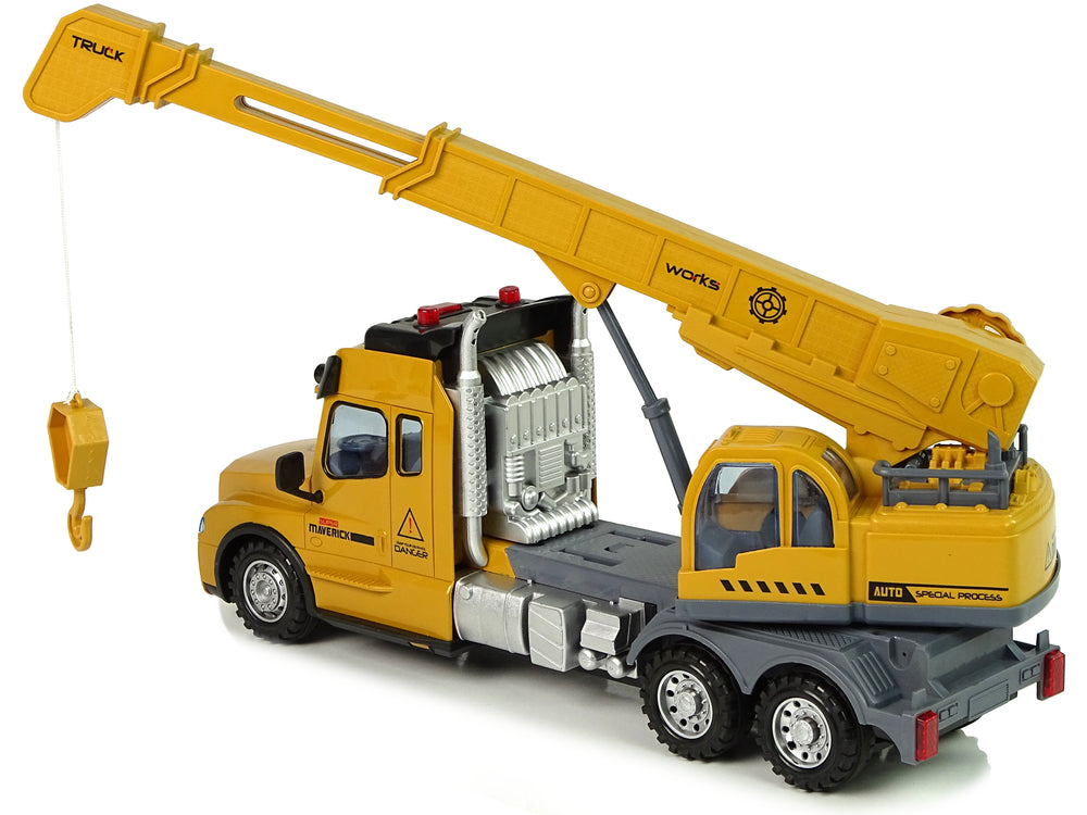 Remote Controlled Truck Crane Pilot 2.4g Lights Sounds Yellow