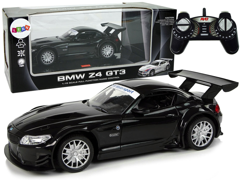 Sports Car R/c 1:18 Bmw Z4 Gt3 Black 2.4 G Lights