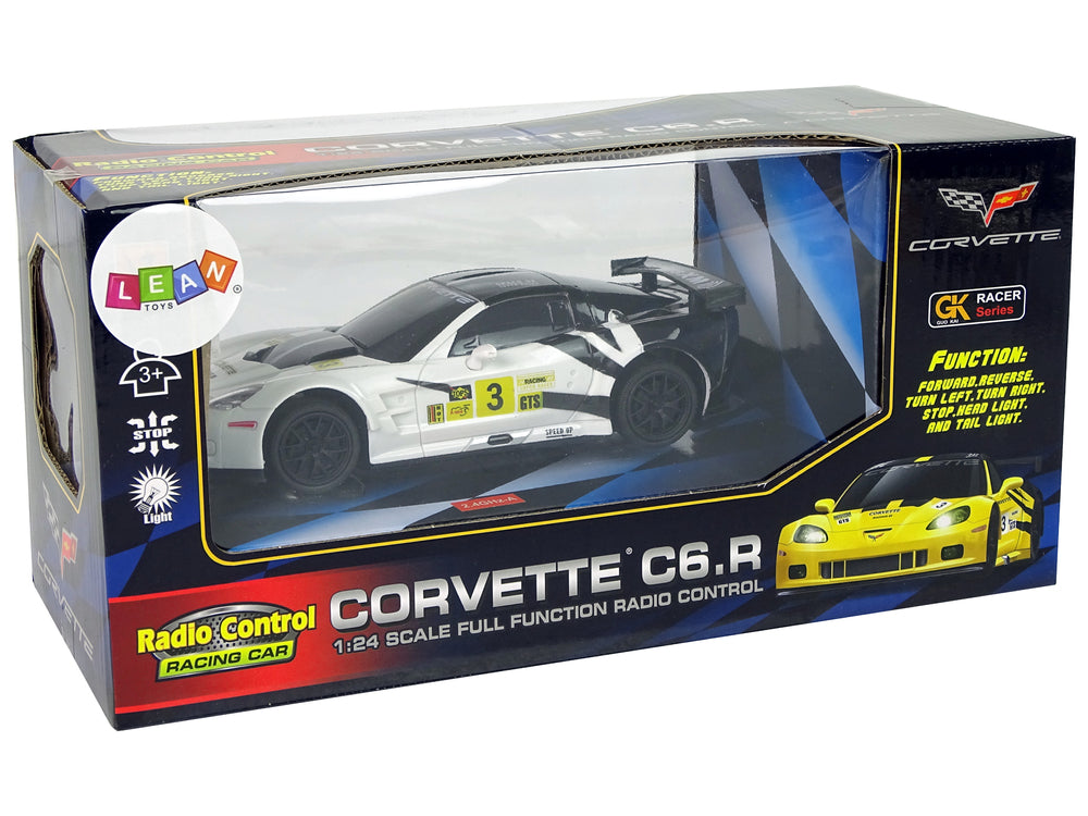 Спортна кола R/c 1:24 Corvette C6.r Бели 2.4 G Светлини