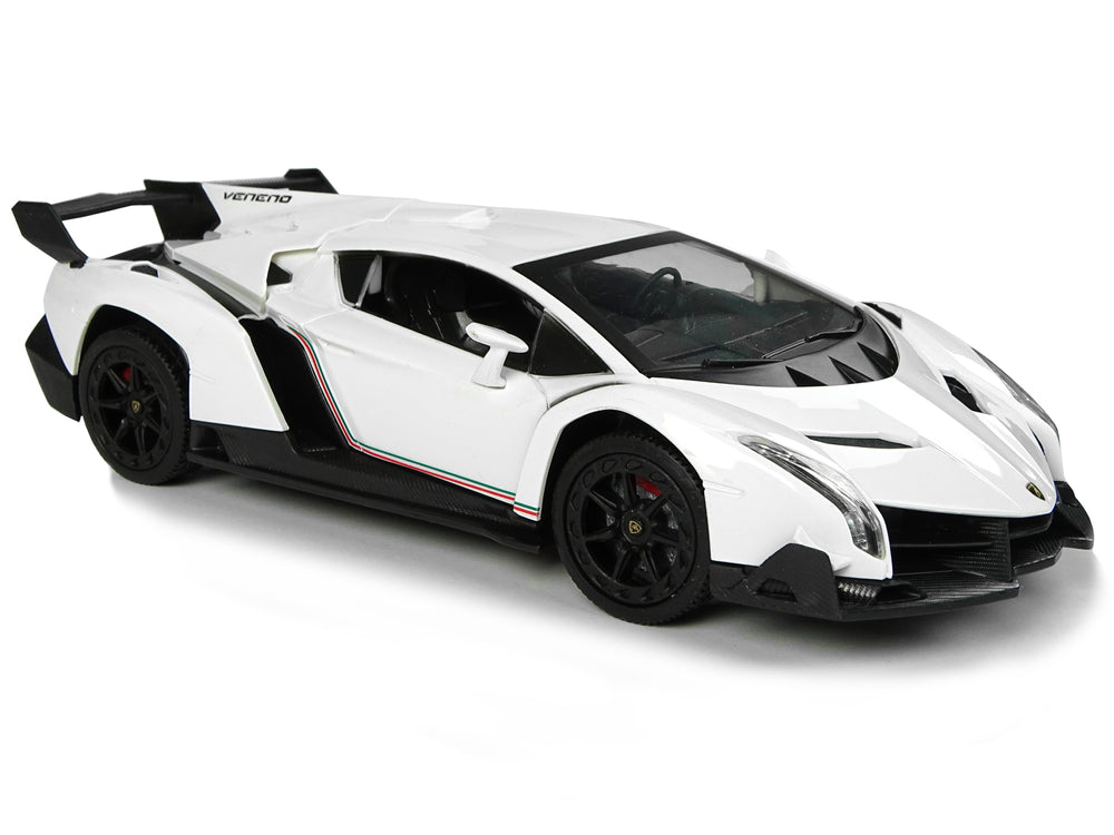 Sports Car R/c 1:24 Lamborghini Veneno White 2.4 G Lights