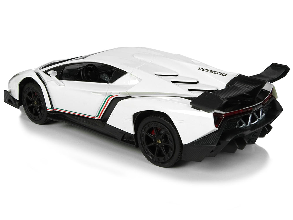 Sports Car R/c 1:24 Lamborghini Veneno White 2.4 G Lights