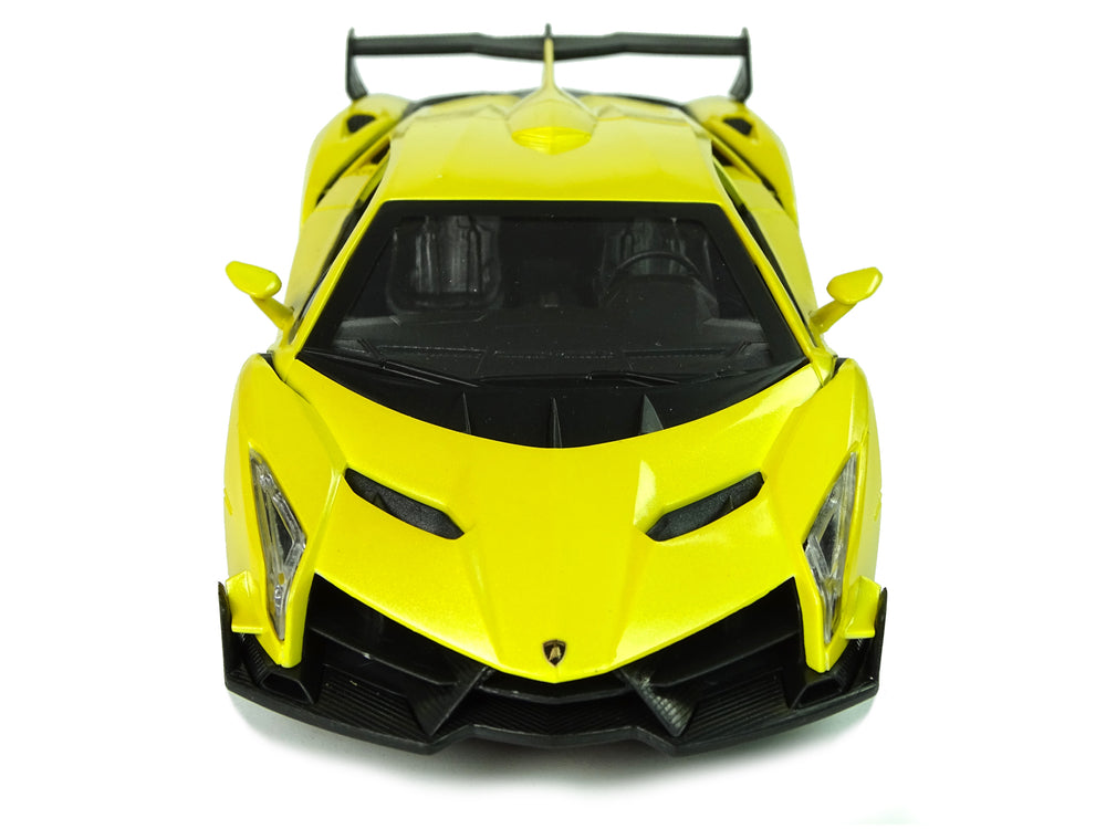 Remote Controlled Lamborghini Veneno Yellow 2.4 G Pilot Steering Wheel Sound Lights