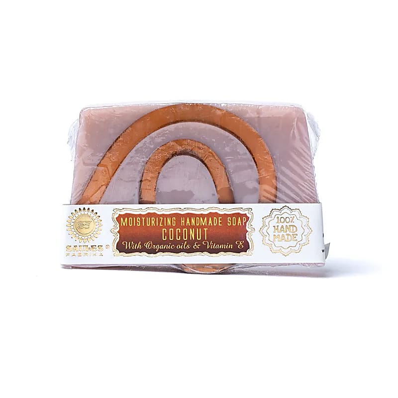 Natürliche handgemachte Seife Kokosnuss - 80g Set mit 3 Stück