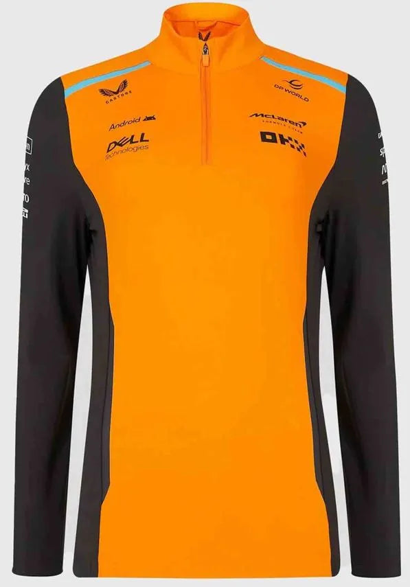 Hanorac Mclaren Barbati Rp Quarter 1/4 Zip Pulover Gri Portocaliu