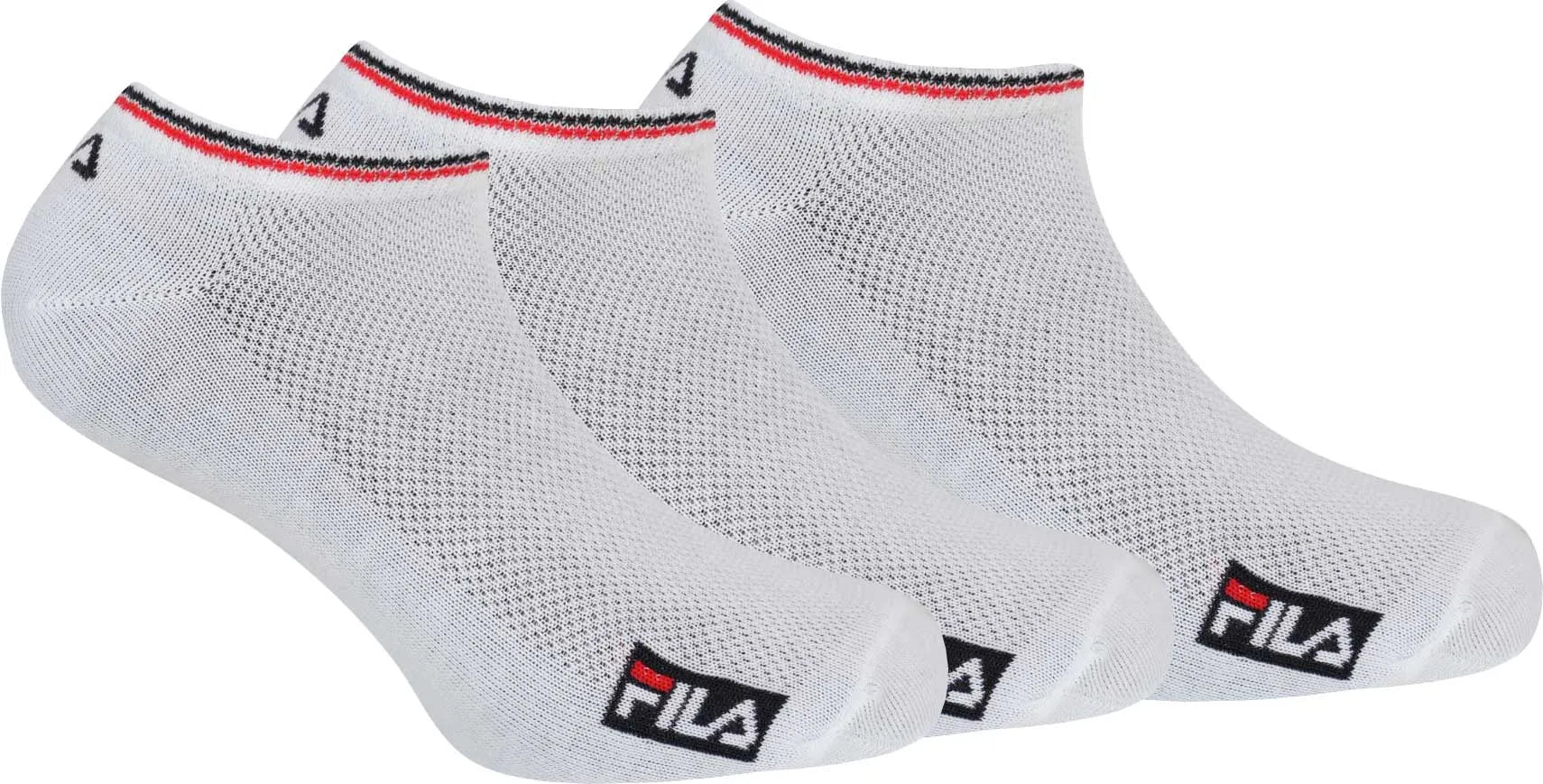 Fila Meias Pacote com 3 Bambu Invisível Branco 35-38