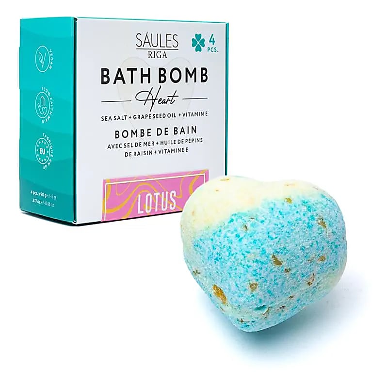 Bombă De Baie Inimă Lotus - 90g Pachet De 4 Buc