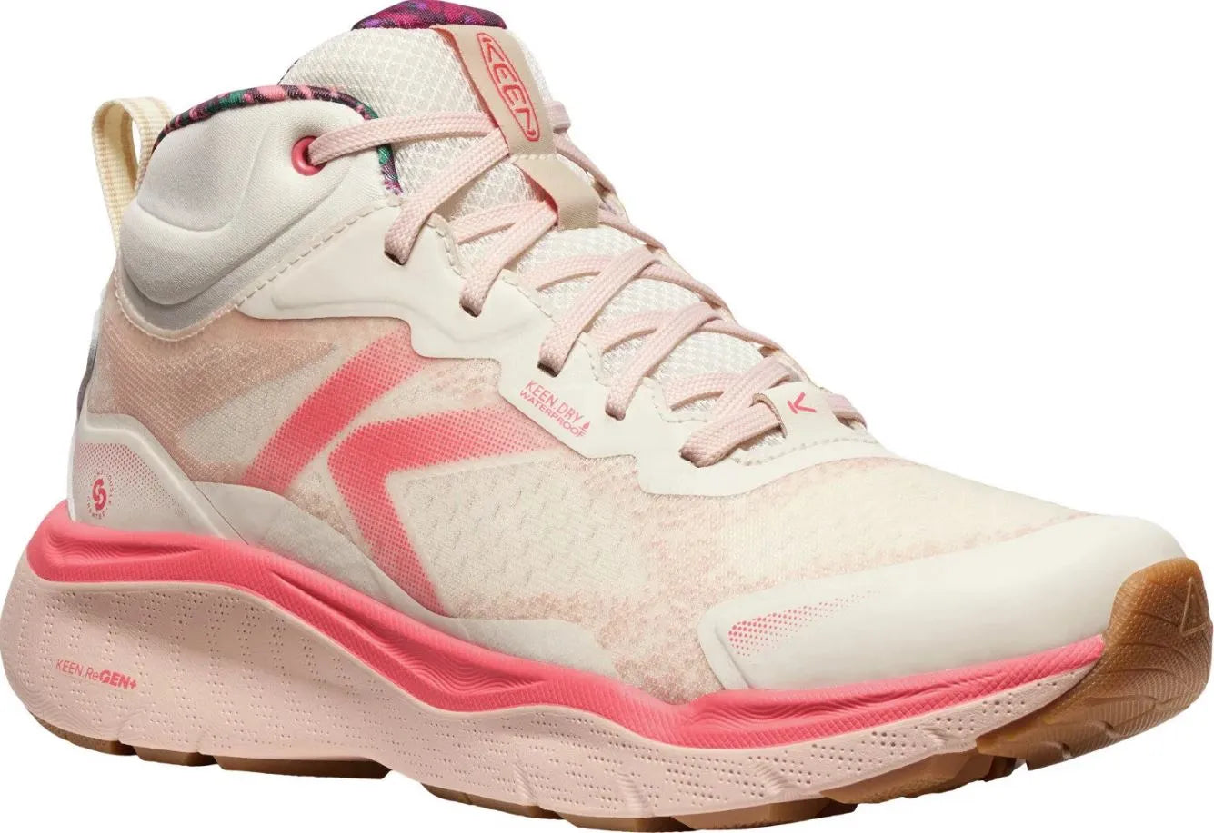Zapatos de mujer Keen wmns leiki mid wp birch/cameo rose white 38.5