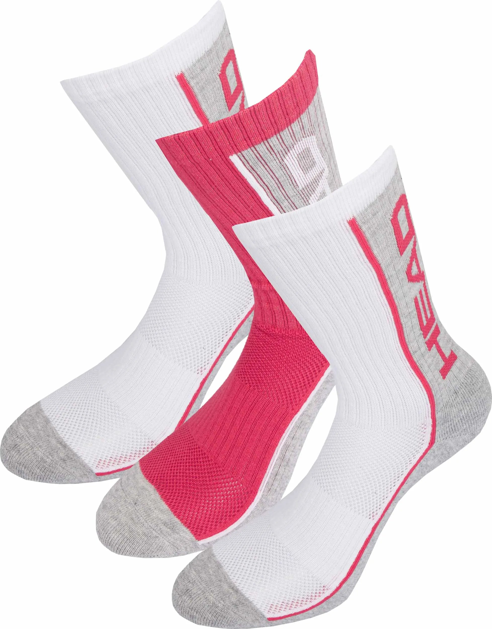 Calcetines head performance crew 3 pares rosa 35-38