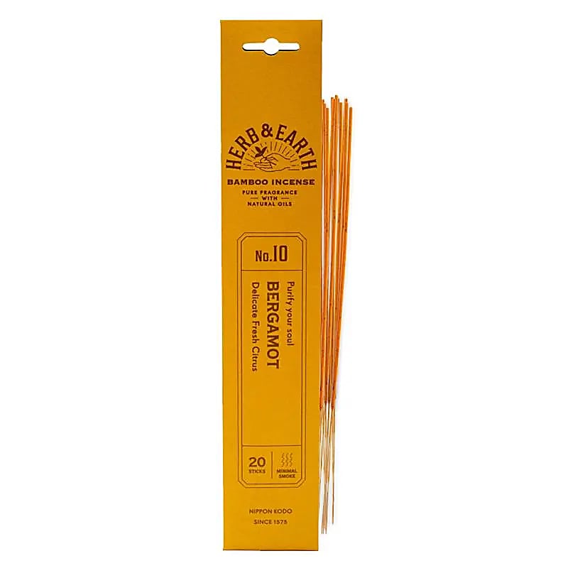 Tămâie Nippon Kodo Bergamot Herb & Earth - 8 G Pachet De 12 buc