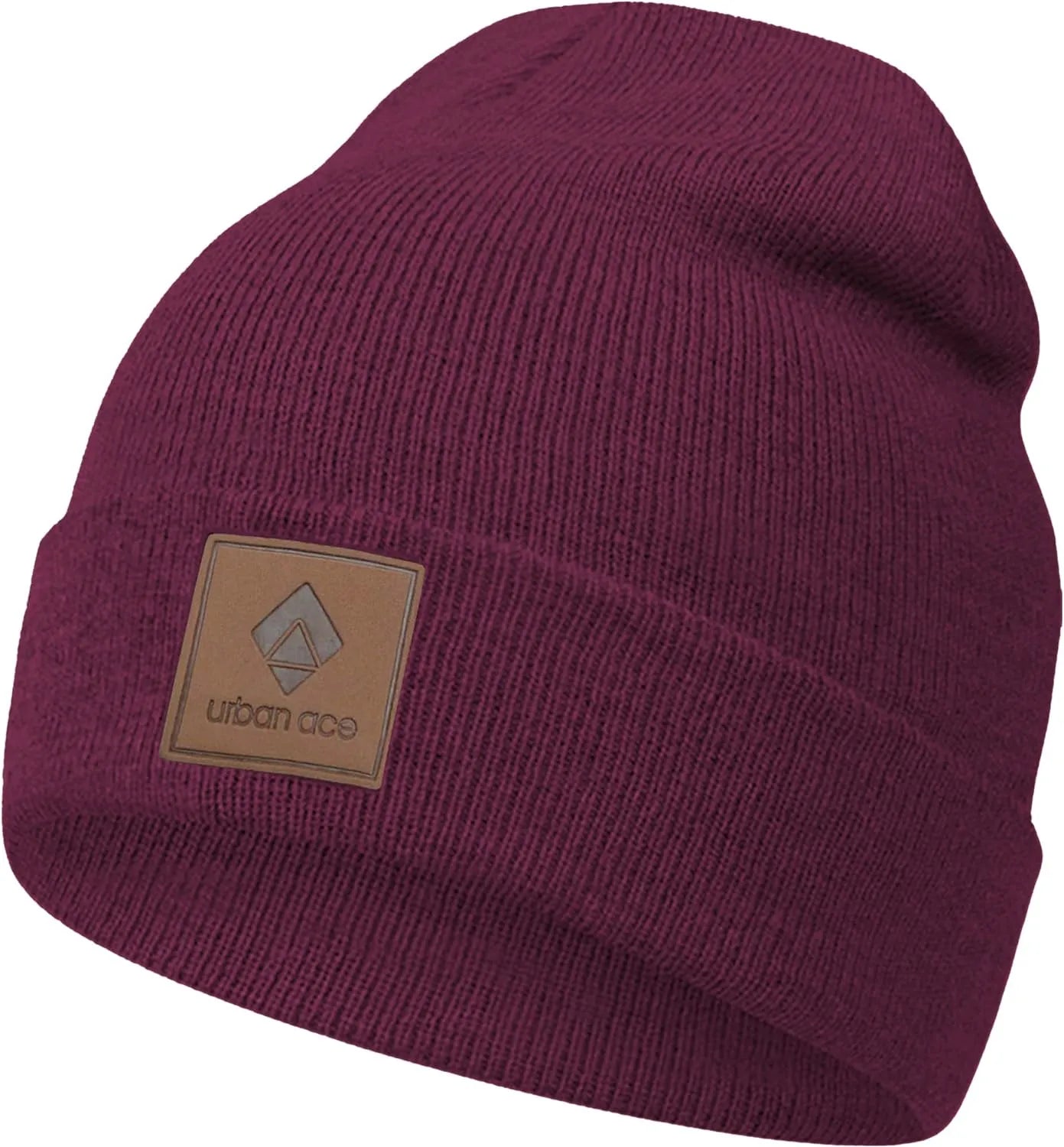 Chapeaux d'hiver Urban Ace Bonnets à manchette unisexe Ruby Burgundy