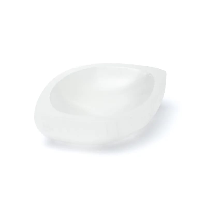 Selenitowa błyszcząca miska w kształcie oczka - ±13x12x3cm