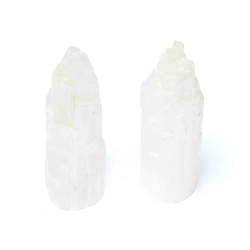 Selenit-Eisberg – Packung mit 2 Stück – ±15 x 4,5 cm