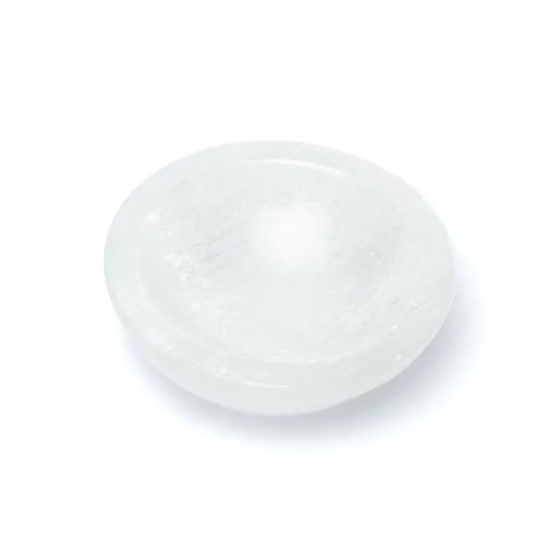 Runde Selenitschale – ±15x5cm