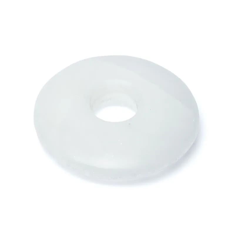 Piedra Donut decorativa de selenita - ±17cm