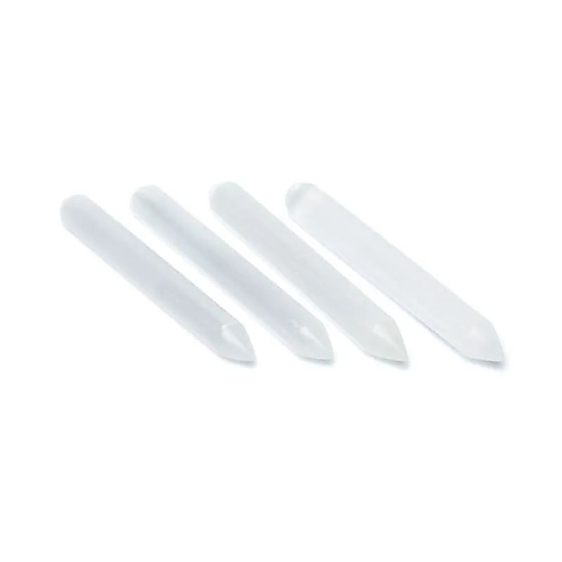 Selenit-Energiepunkt-Massagestab – Packung mit 4 Stück – ±15 cm