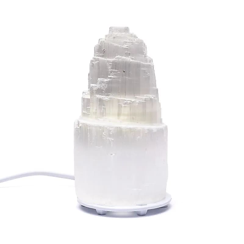 Selenit-Eisberglampe – ±16x8cm