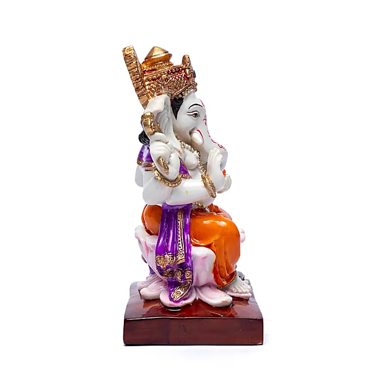 Ganesh na lotosovém trůnu - 19x11cm