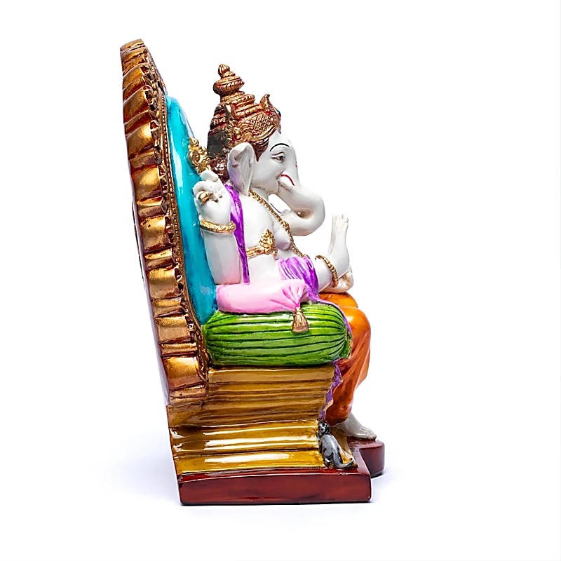 Ganesha no trono - 28x23cm