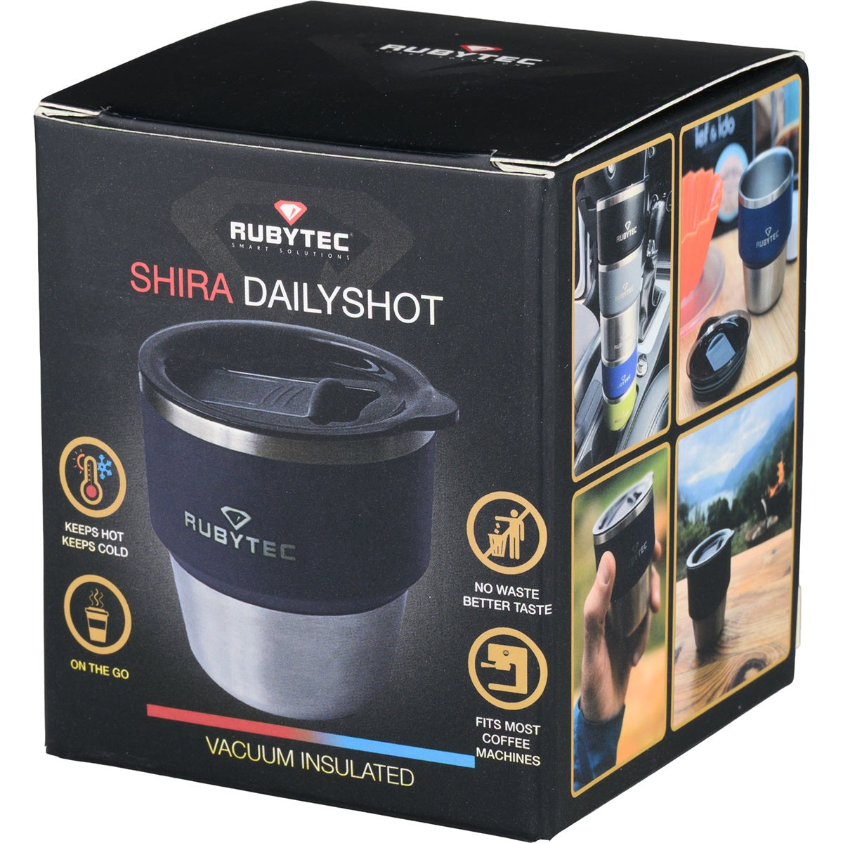 Rubytec Shira Dailyshot 0.175l Black (4-pack)