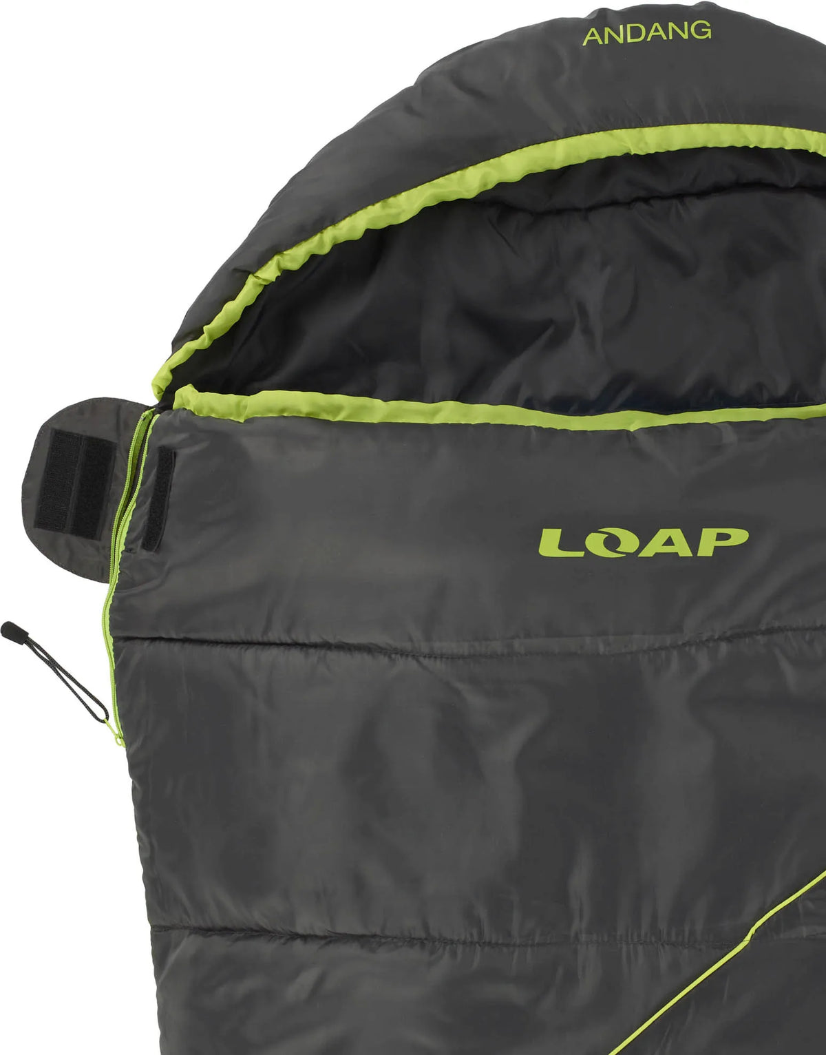 Sac de couchage momie Loap Andang Blk-grn Noir L-Fermeture éclair gauche