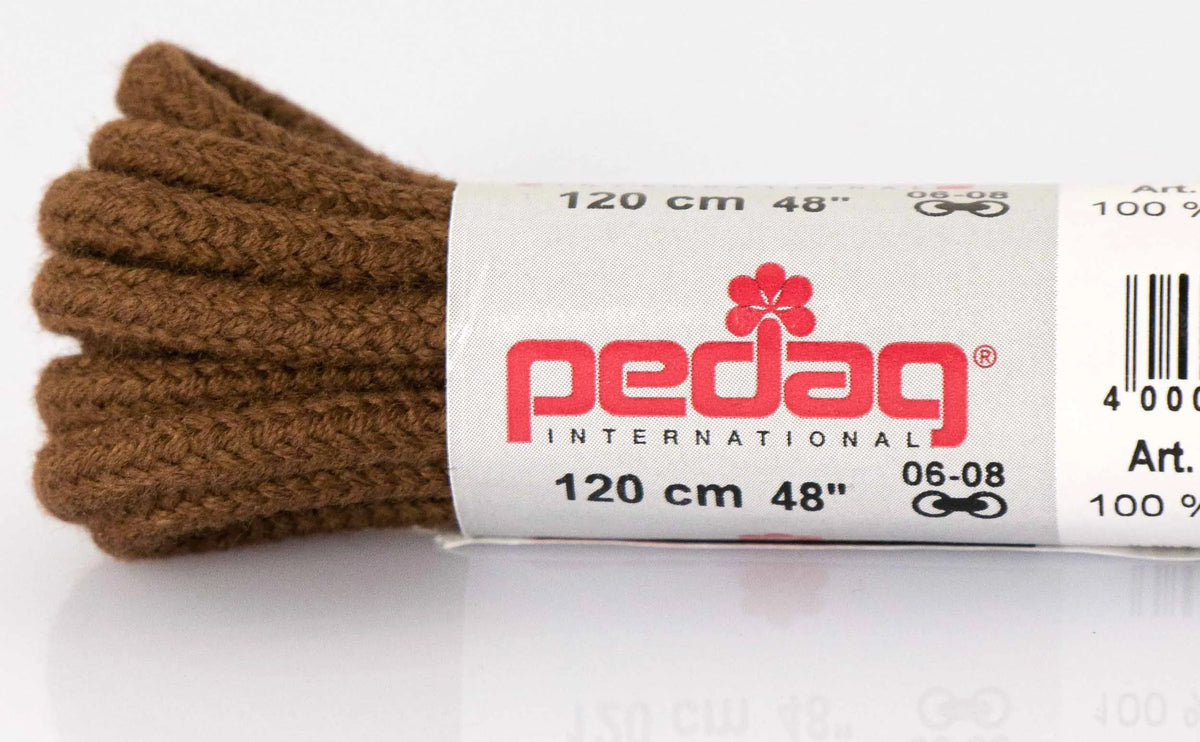 Sznurowadła Pedag Okrągłe Grube 120 cm Średni Brąz