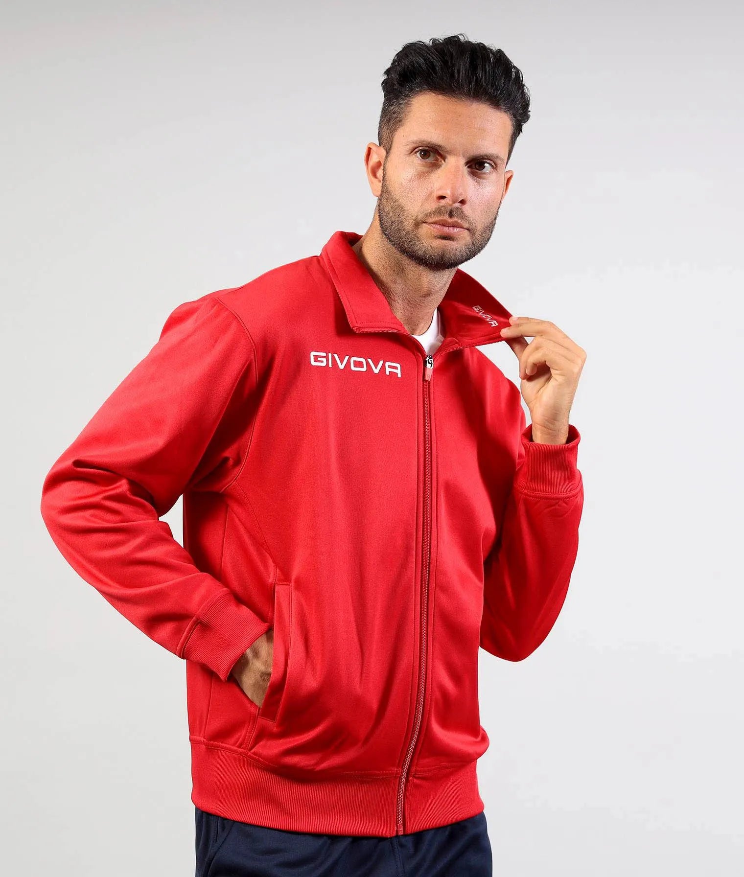 Felpa sportiva Givova Polarfleece Mono 500 Rossa