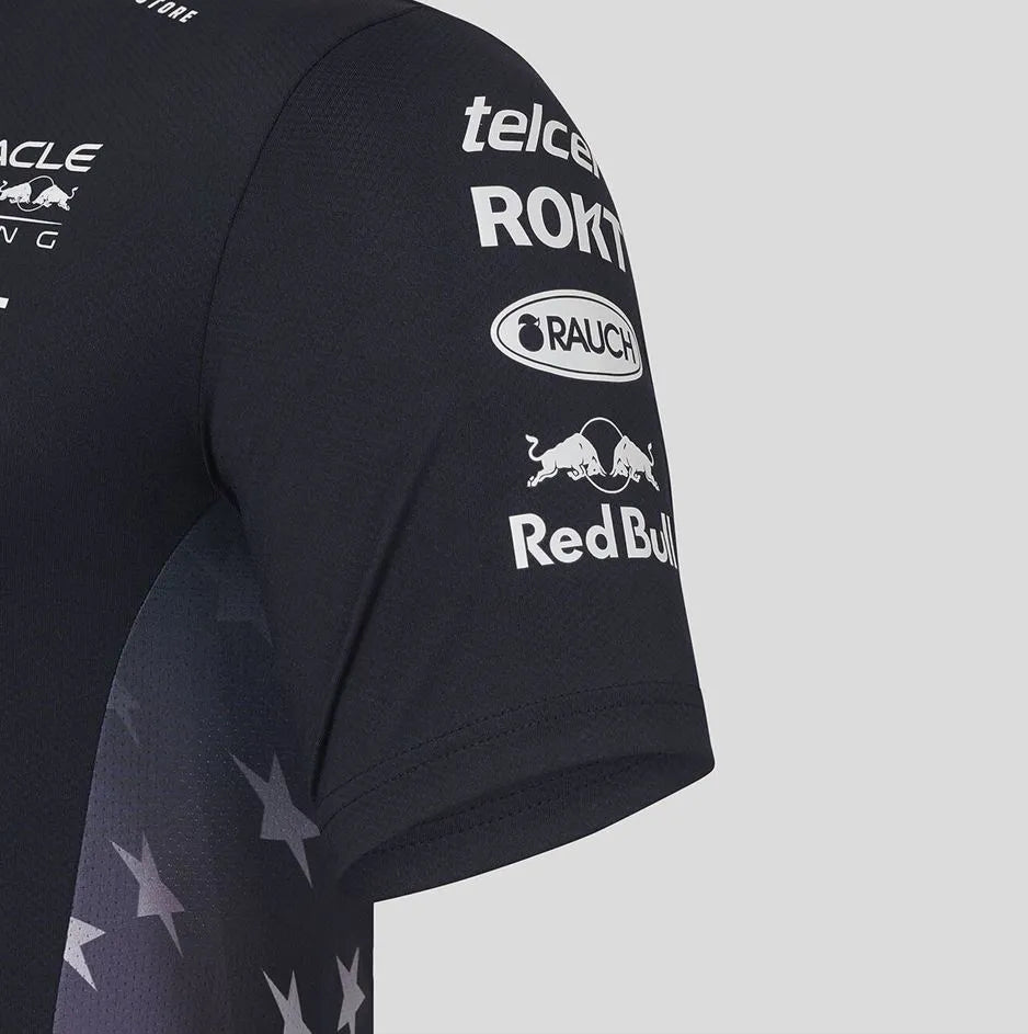 T-shirt damski Red Bull Wmns Rbr Rp America Team T-shirt granatowy