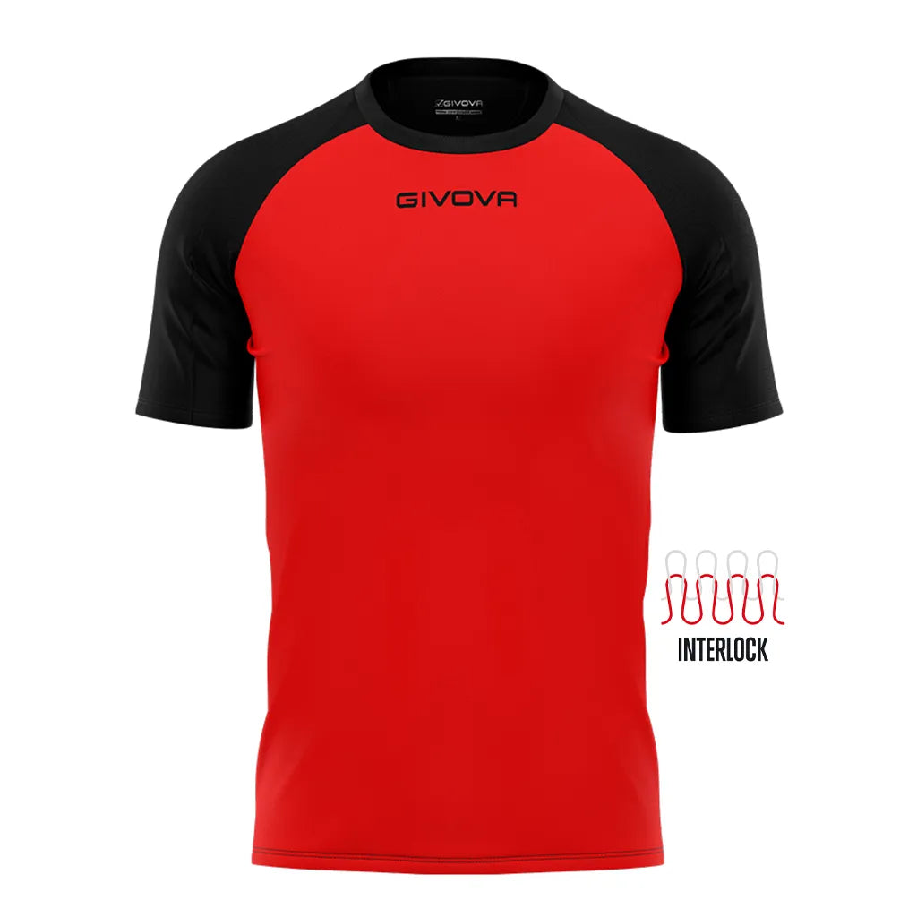 Tricou sport Givova Capo Roșu-negru