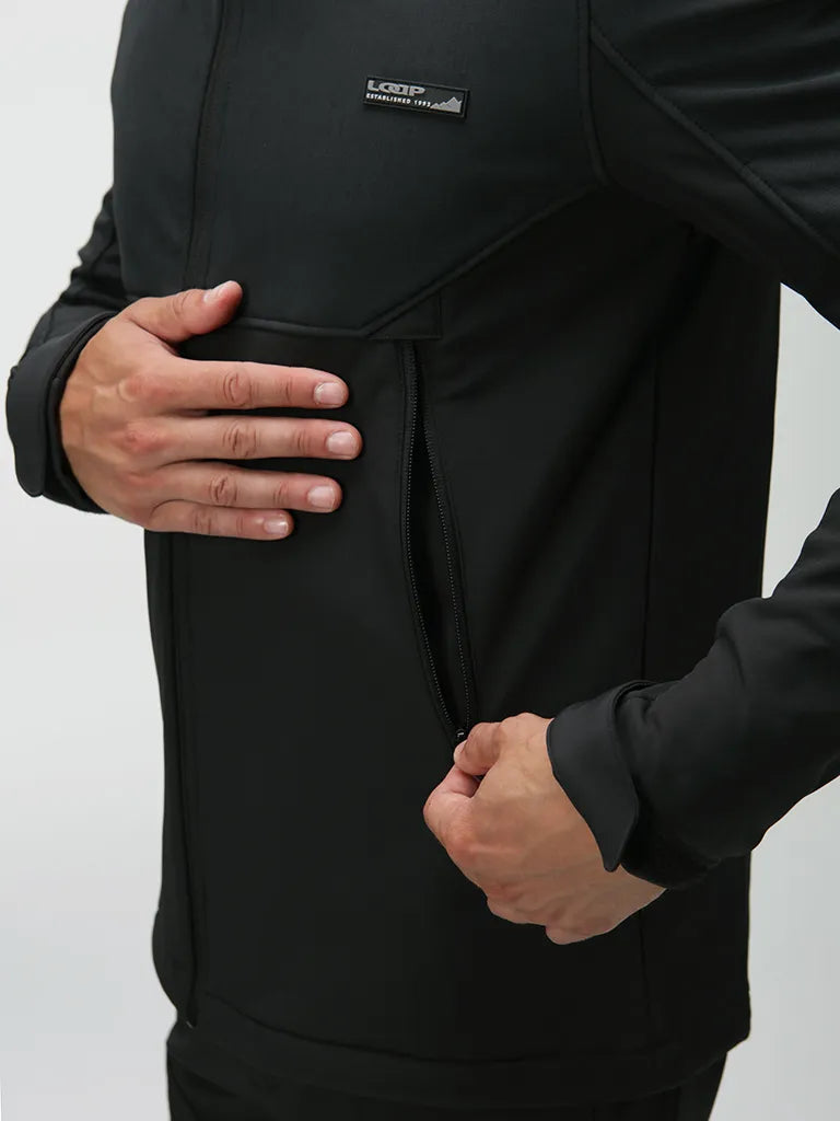 Jachetă Softshell pentru bărbați Loap Lupp Black