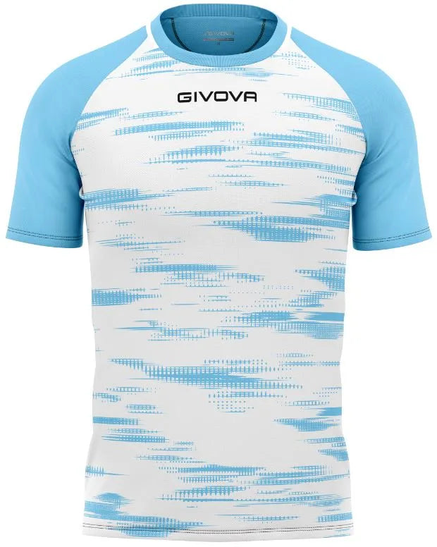 T-shirt de sport Givova Pixel Blanc-ciel Blanc