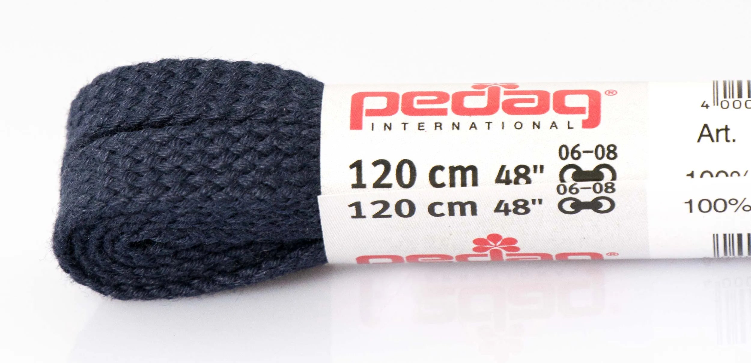 Sznurowadła Pedag płaskie szerokie 120 cm granatowe