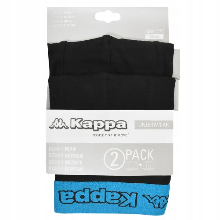 Boxerky Kappa Boxerky 2-bal Černá/diva Modrá Černá 2xl