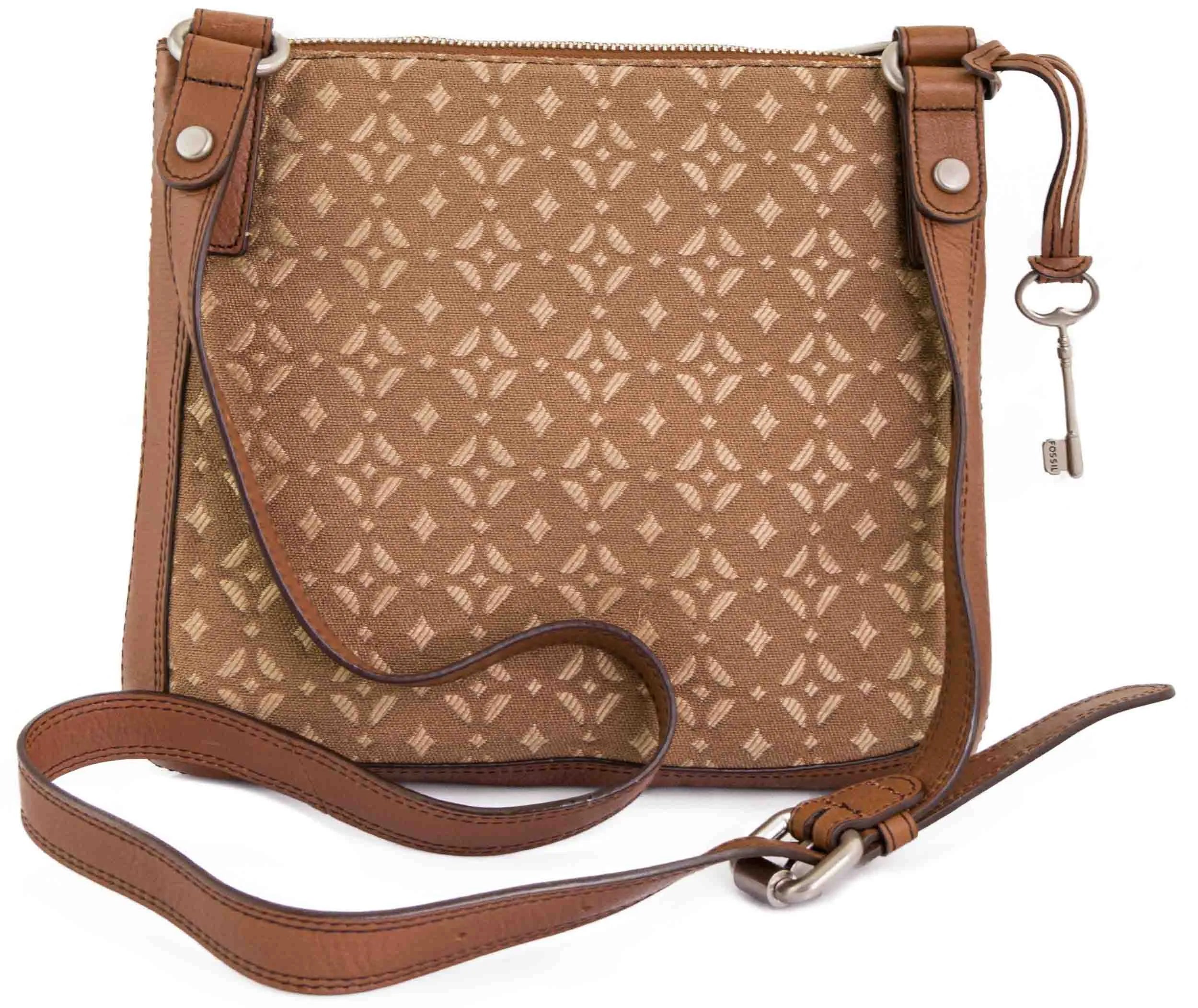 Damhandväska fossil wmns axelväska marlow signatur crossbody brun