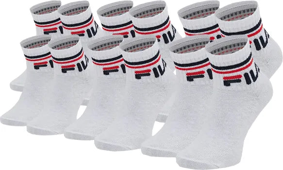 Fila Quarter 6-Pack Witte Kindersokken Wit 31-34