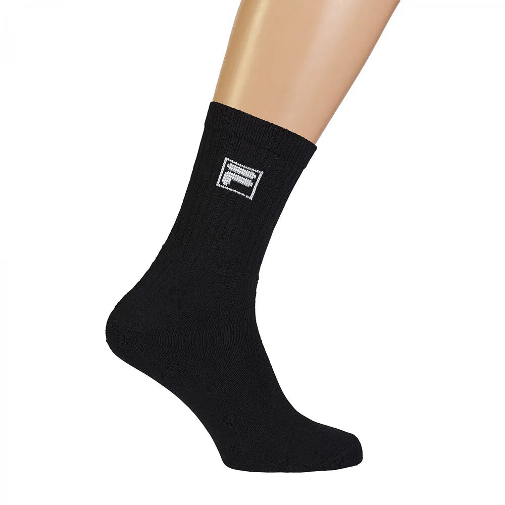 3-pak skarpet unisex Fila Crew Tennis, czarny, 35-38
