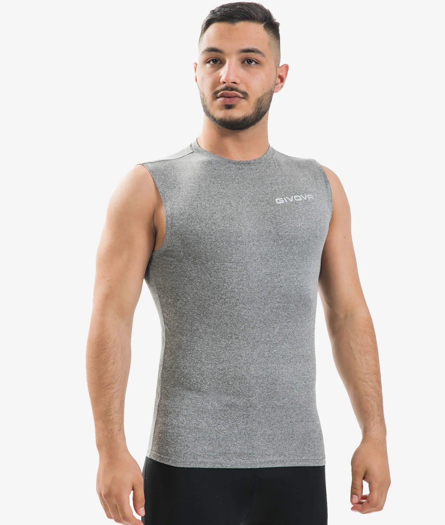 Elastische tanktop givova technisch corpus 1 gemêleerd grijs xl
