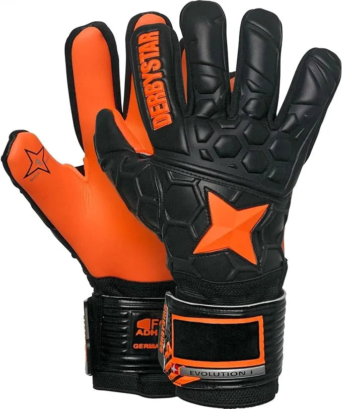 Goalkeeper Gloves Derbystar Evolution Black-orange Black