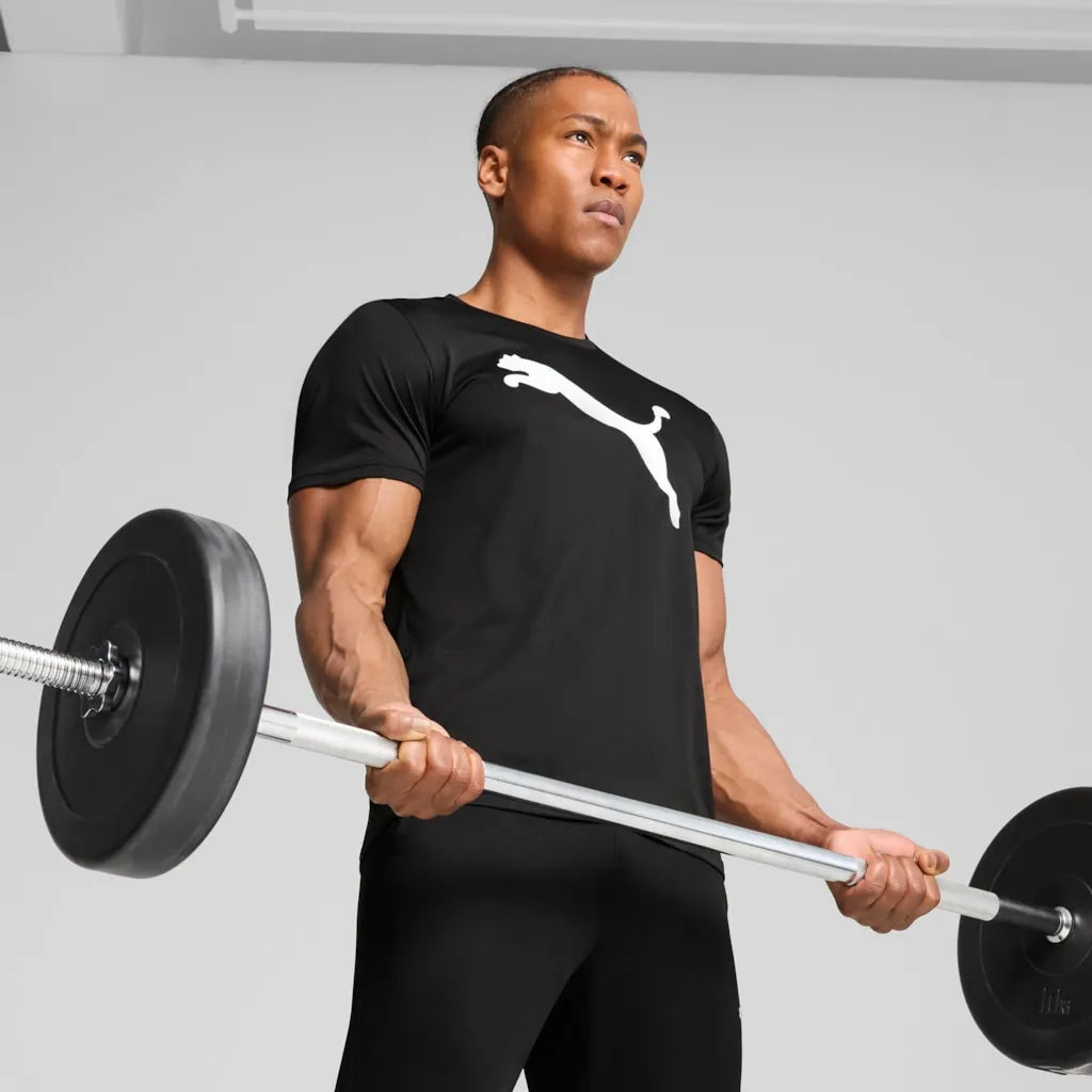 Heren Puma Ess Solid Big Cat Tee zwart