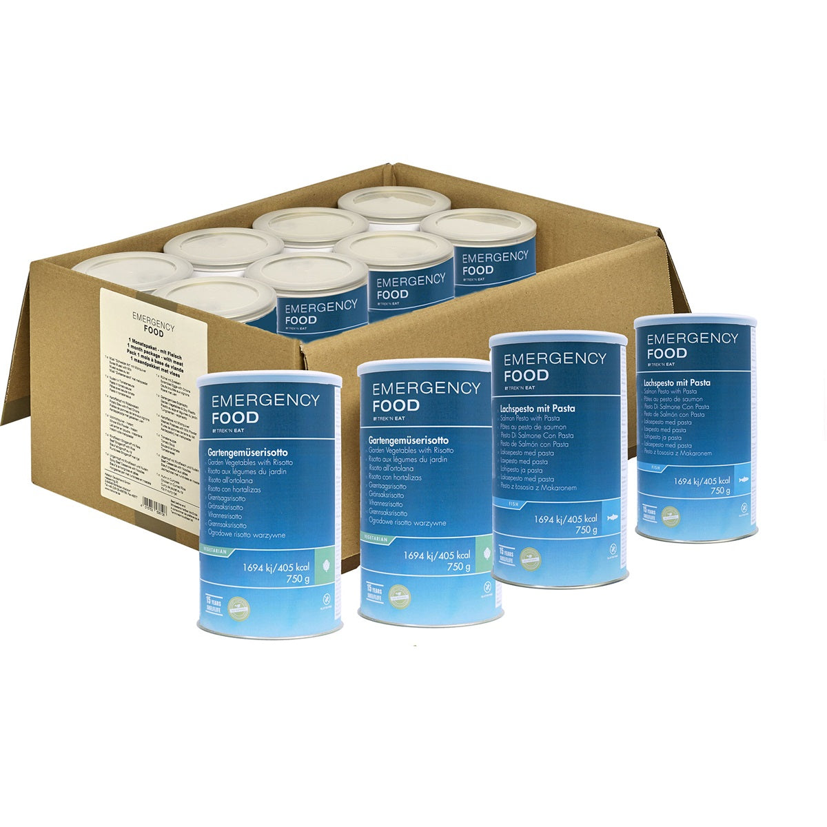 Trek'n Eat Emergency Food 1 Month Package - With Meat