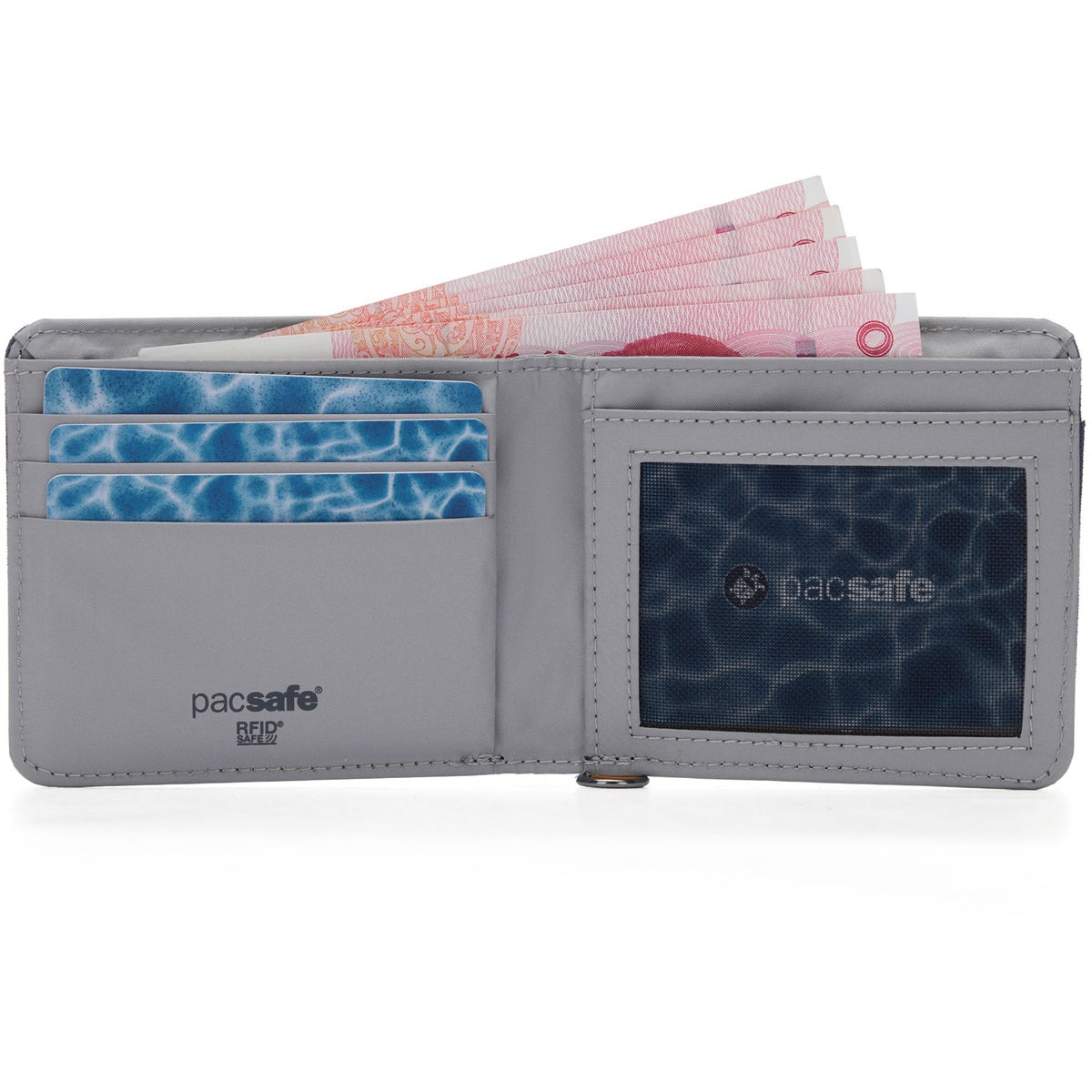 Pacsafe Rfidsafe Bifold Wallet Coastal Blue