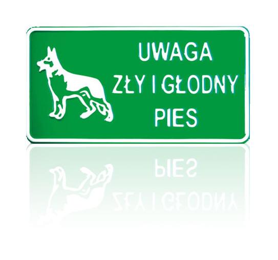 Tábla 15*29cm Vigyázat Harag és Éhes Kutya