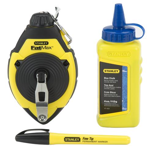 Fatmax Chalking Line Set + Blue Chalk 115g + Level